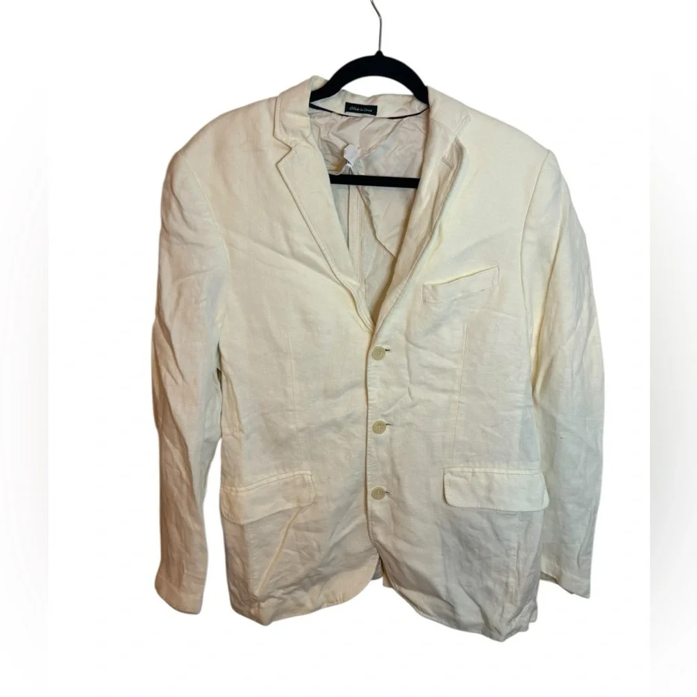 J.Crew Ivory Irish Linen Coastal Sports Coat